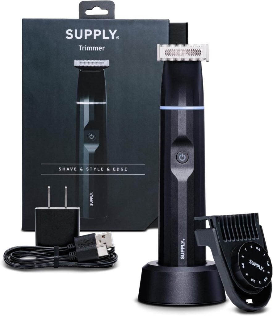 Supply Trimmer – Electric Beard Trimmer Razor for Men – Shave, Edge, or Trim Wet or