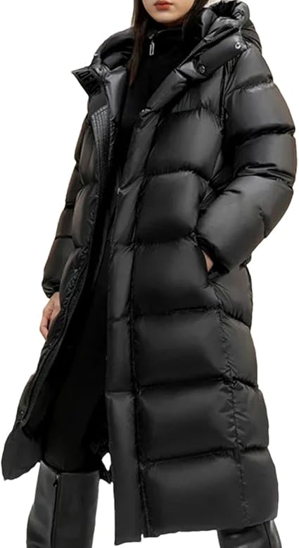 Down Jackets Women's Clothing Warm Goose Down Jackets And Coats Long Hooded Coats Parka Coats