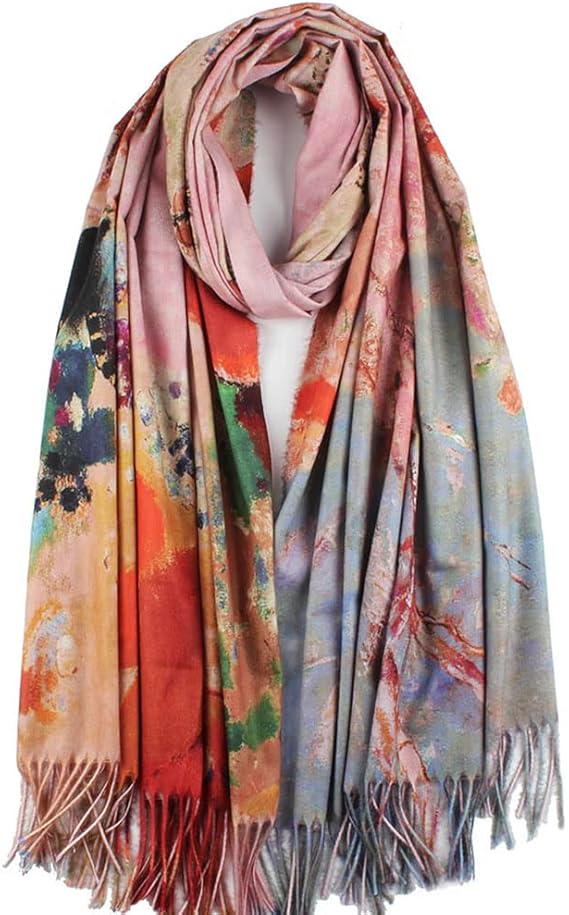 Umjetnost Soft Cashmere Feel Scarf For Women Winter Warm Scarves Large Shawl Wrap Monet Van Gogh Art Print